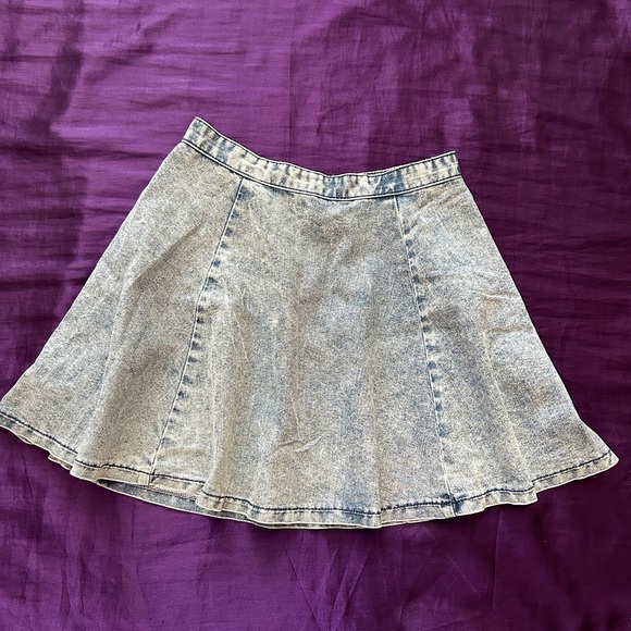 TOPSHOP Petite A-Line Denim Skirt - Picture 1 of 6